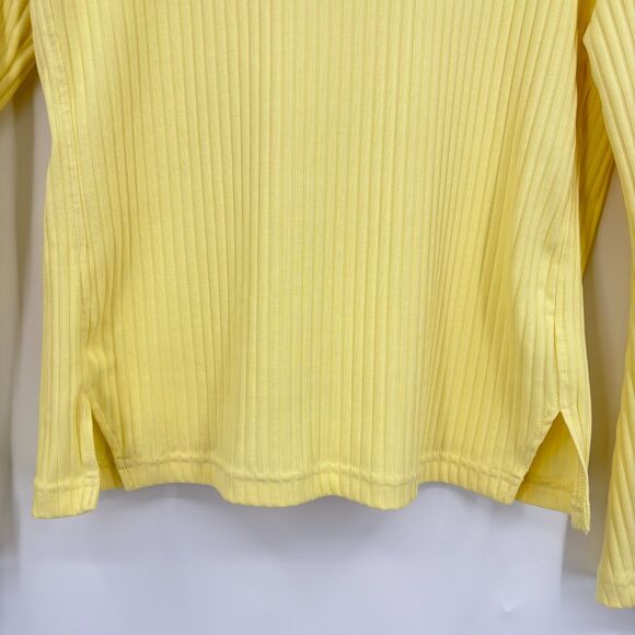 Nike Sportswear Ribbed Jersey Long Bell Sleeve Top, Sz Med, Yellow Athleisure - Picture 6 of 11